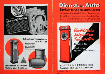 "Dienst am Auto" Gasstation-Magazine 1935 Braunbeck Motor-Verlag two issues (7430)